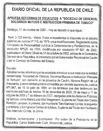 Diario Oficial 2007
